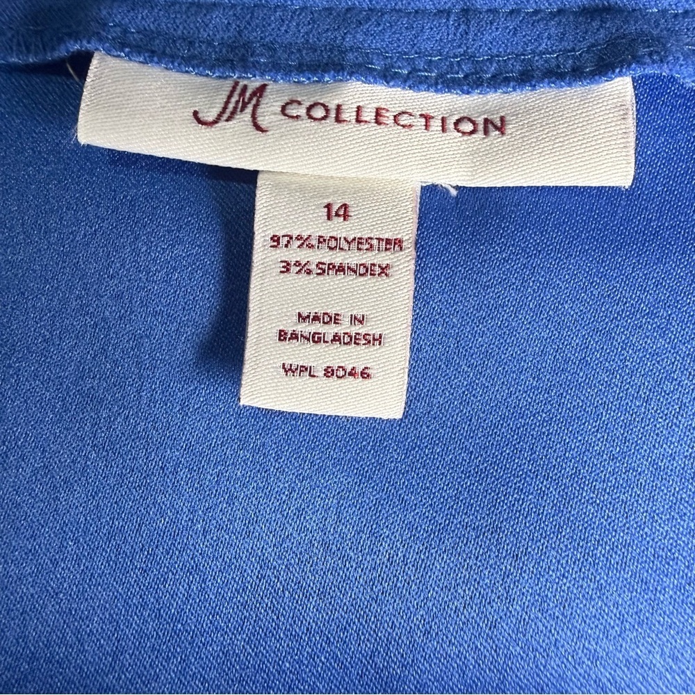 Size 14 Blue Elegant Flowy Midi Skirt Pull On Stretch Graduation WeddingWestern - Picture 3 of 7